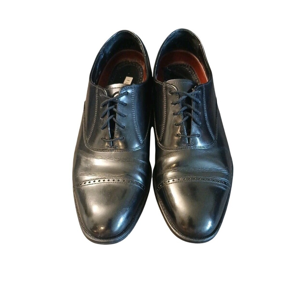 Florsheim Mens Black Leather Cap Toe Oxford Dress Shoes 20382 Size 8.5 D